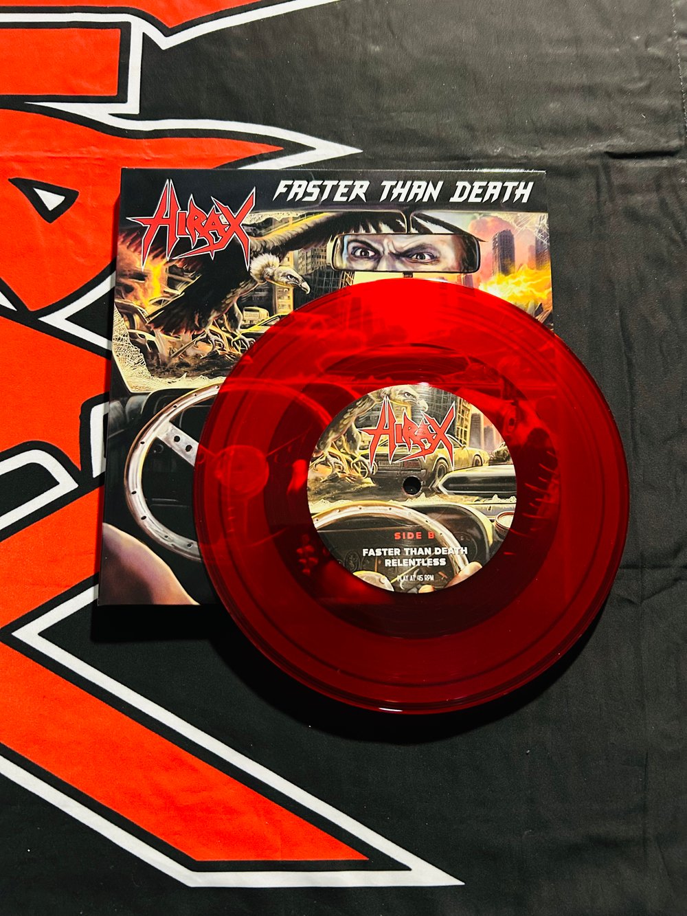 HIRAX - "Faster Than Death" (4 song EP) 7" color import vinyl