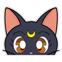 Luna The Cat Peeker Sticker