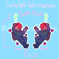 Image 1 of FNF Soft Mod Pico Keychain