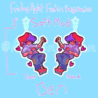 Image 1 of FNF Soft Mod Ben Keychain