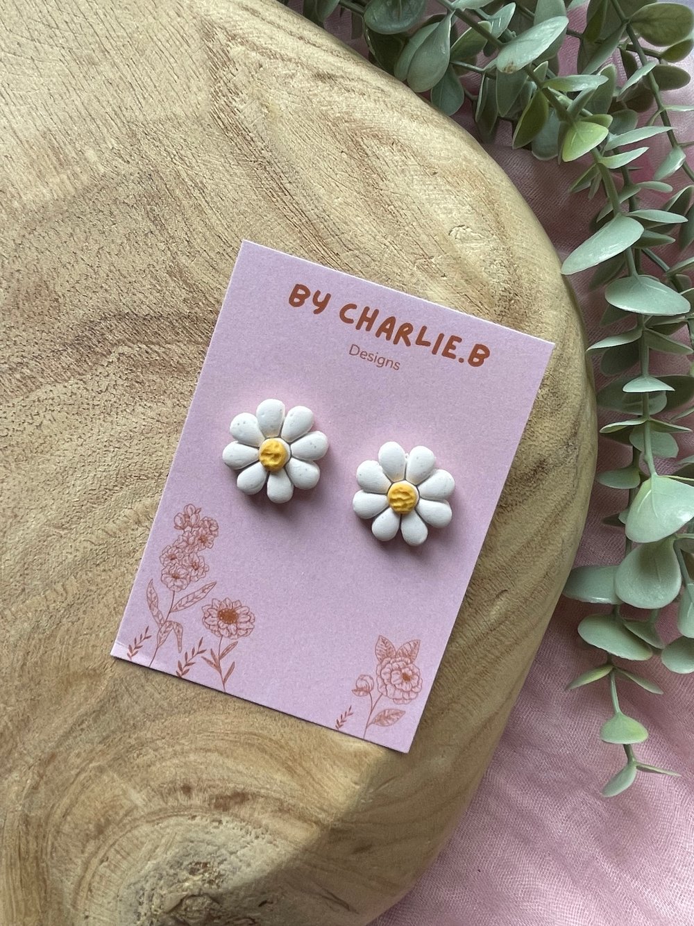 Image of Mini White Daisy Studs