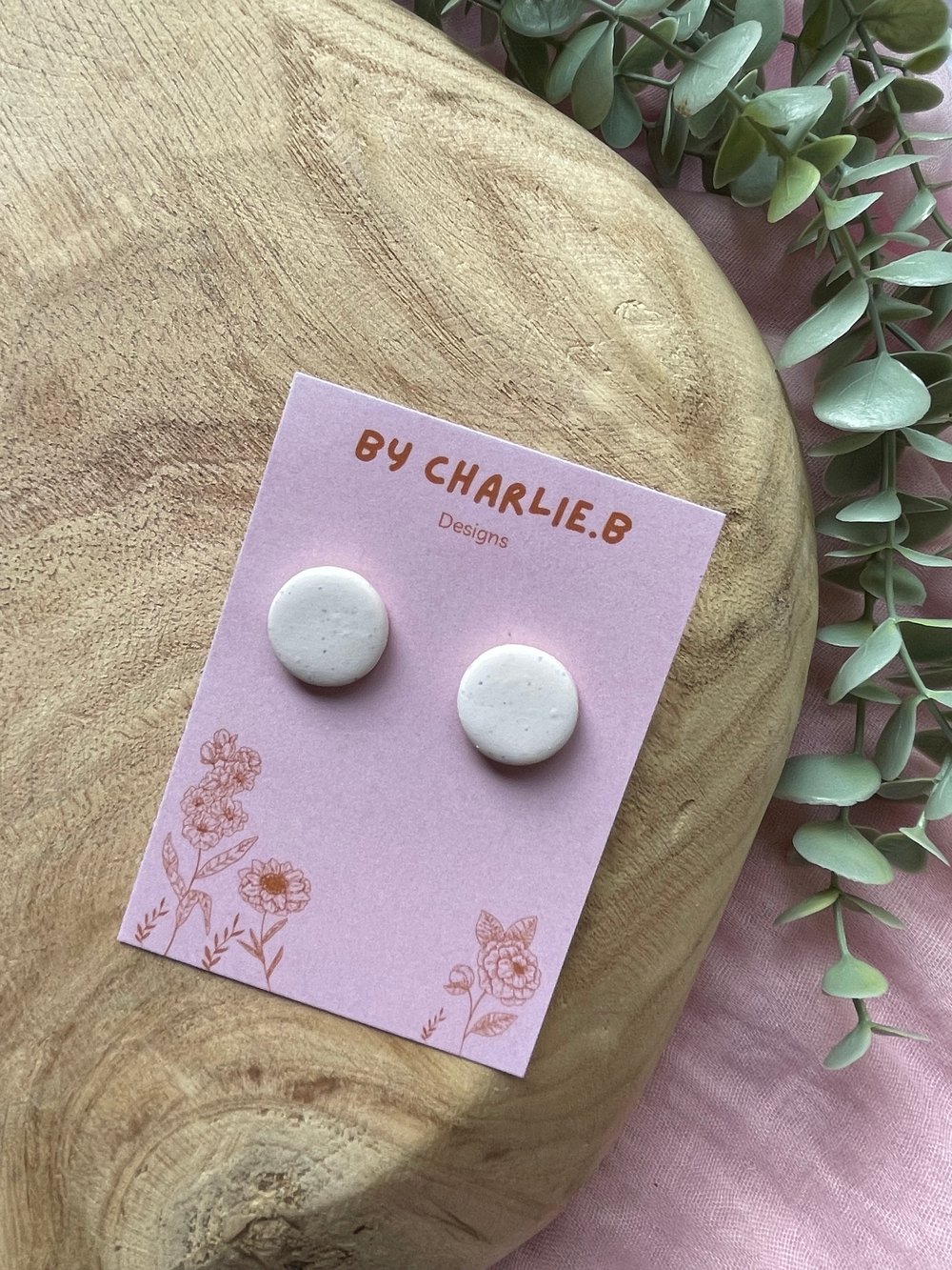 Image of White Round Studs