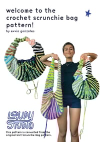 Image 1 of scrunchie bag - crochet