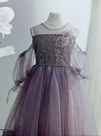 Image 2 of Girls photoshooting dress - Elvina | size 110 | dusty purple