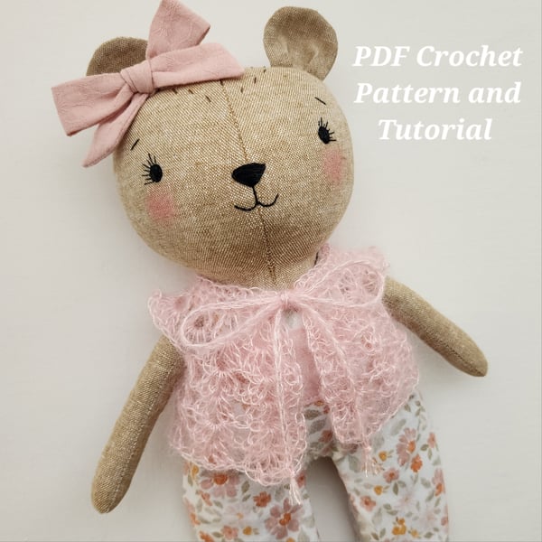 Image of Doll's Jacket Crochet Pattern and Tutorial