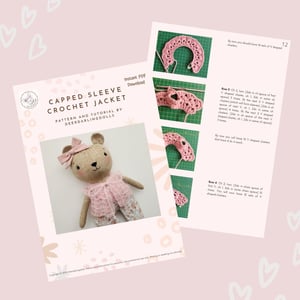Image of Doll's Jacket Crochet Pattern and Tutorial