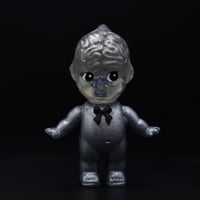 Image 2 of Silver Holographic Glow in the Dark Brain Anatomy 3 inch Double Cast Resin Figure