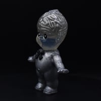 Image 4 of Silver Holographic Glow in the Dark Brain Anatomy 3 inch Double Cast Resin Figure