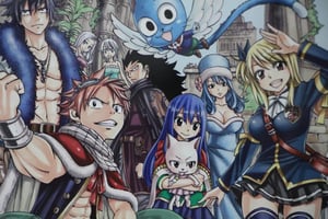 Image of Fairy Tail Guild SIGNED HIRO MASHIMA Japan Exhibition ART PIECE