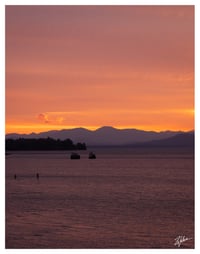 PRINT: LAKE CHAMPLAIN SUNSET - BURLINGTON, VERMONT