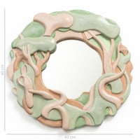Image 2 of Miroir Racines tons vert & rose