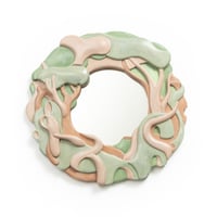 Image 1 of Miroir Racines tons vert & rose