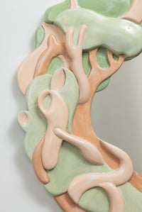 Image 3 of Miroir Racines tons vert & rose