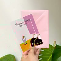 Image 1 of You are worth the wait! - Greeting card