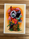 Parrot and tiki Print