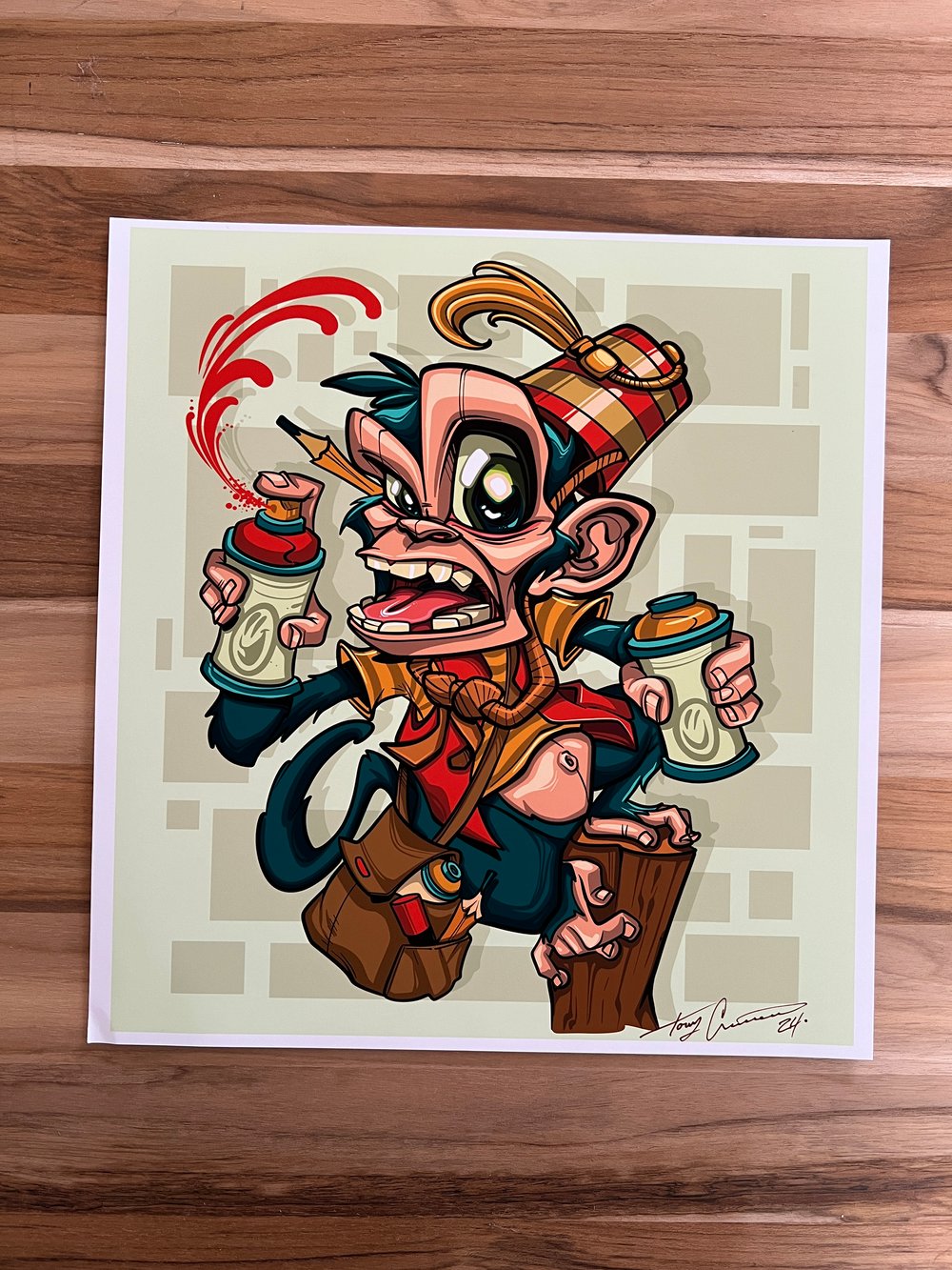 Grafitti Monkey Print