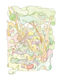 Image 1 of Aquarelle - cabane enchantée