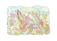 Aquarelle - paysage imaginaire n°2