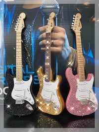 Image 1 of Miniature Replica Crystallised Fender Guitars 