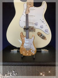 Image 3 of Miniature Replica Crystallised Fender Guitars 