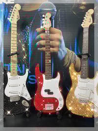 Image 7 of Miniature Replica Crystallised Fender Guitars 