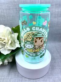 Image 4 of Hello Chavito 16oz ombre glass can tumbler 