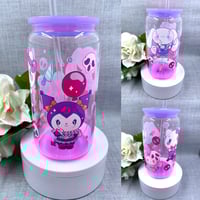 Image 1 of Horror x Kitty 16oz ombre glass can 