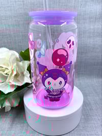 Image 2 of Horror x Kitty 16oz ombre glass can 