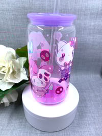 Image 3 of Horror x Kitty 16oz ombre glass can 