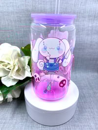 Image 4 of Horror x Kitty 16oz ombre glass can 