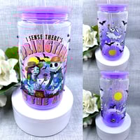 Image 1 of Jack and Sally spring time 16oz glass can 