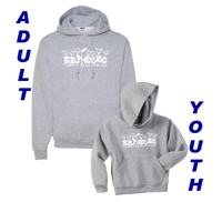 Pullover Hoodie - Grey with school logo