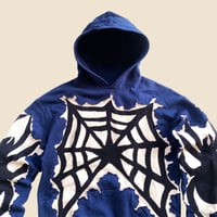 Image 4 of REWORKED SUPER SPIDERWEB CRACKED HOODIE SIZE M