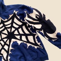 Image 5 of REWORKED SUPER SPIDERWEB CRACKED HOODIE SIZE M