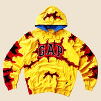 Image 1 of REWORKED GAP CRACKED LAVA HOODIE SIZE L