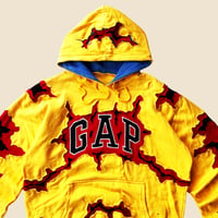 Image 3 of REWORKED GAP CRACKED LAVA HOODIE SIZE L