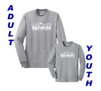 Long Sleeve Tee - Grey with school logo