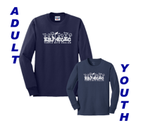 Long Sleeve Tee - Navy with school logo