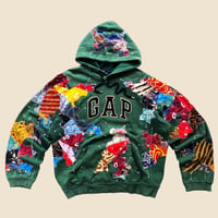 Image 1 of REWORKED GAP INDONESIAN HERITAGE BATIK PATCHWORK HOODIE SIZE L