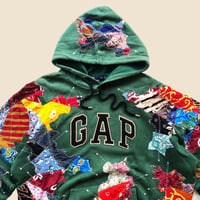 Image 4 of REWORKED GAP INDONESIAN HERITAGE BATIK PATCHWORK HOODIE SIZE L