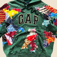 Image 5 of REWORKED GAP INDONESIAN HERITAGE BATIK PATCHWORK HOODIE SIZE L