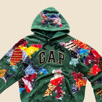 Image 3 of REWORKED GAP INDONESIAN HERITAGE BATIK PATCHWORK HOODIE SIZE L