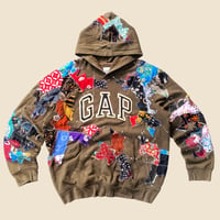 Image 1 of REWORKED GAP INDONESIAN HERITAGE BATIK PATCHWORK HOODIE SIZE XL