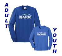 Long Sleeve Tee - Royal with school logo