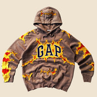 Image 1 of REWORKED GAP SPEZIAL CRACKED HOODIE SIZE L