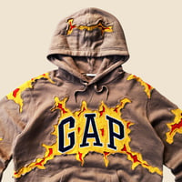 Image 3 of REWORKED GAP SPEZIAL CRACKED HOODIE SIZE L