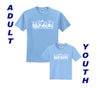 Short Sleeve Tee - Light Blue with school logo