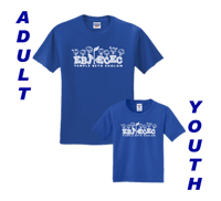 Short Sleeve Tee - Royal with school logo