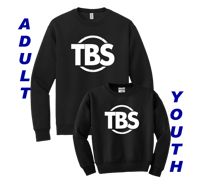 Crewneck Sweatshirt - Black with TBS logo