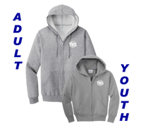 Full Zip Hoodie - Grey with TBS logo